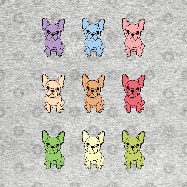 Cute French Bulldog Sticker pack by Kawaii Bomb